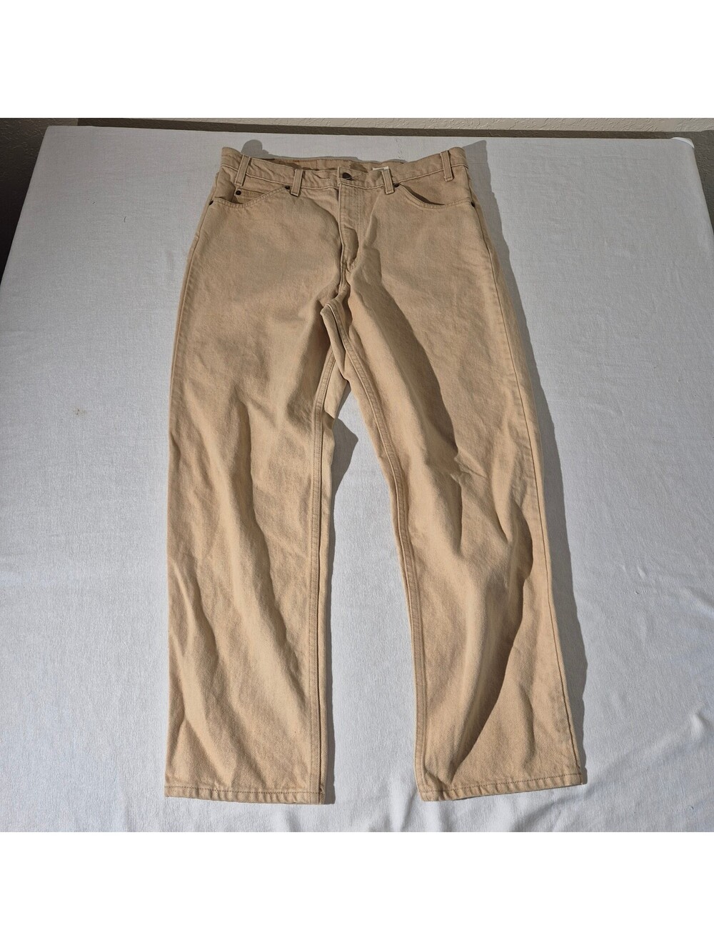 Levi's 550 36x31 orange tab relaxed fit beige jeans